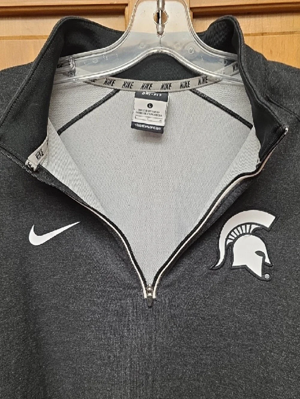 Nike Dri Fit Michigan State Spartans Performance Quarter Zip Pullover Size LG